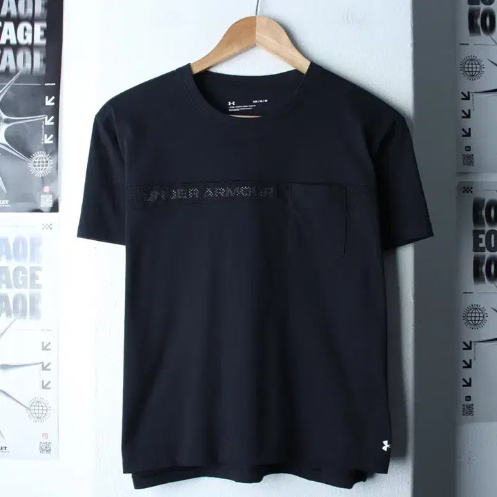 [BUNJANG] Under Armour Semi-Crop Lettering T-Shirt / W(M-L) 언더아머 반팔 티셔츠 세미크롭 레터링 블랙-184F7