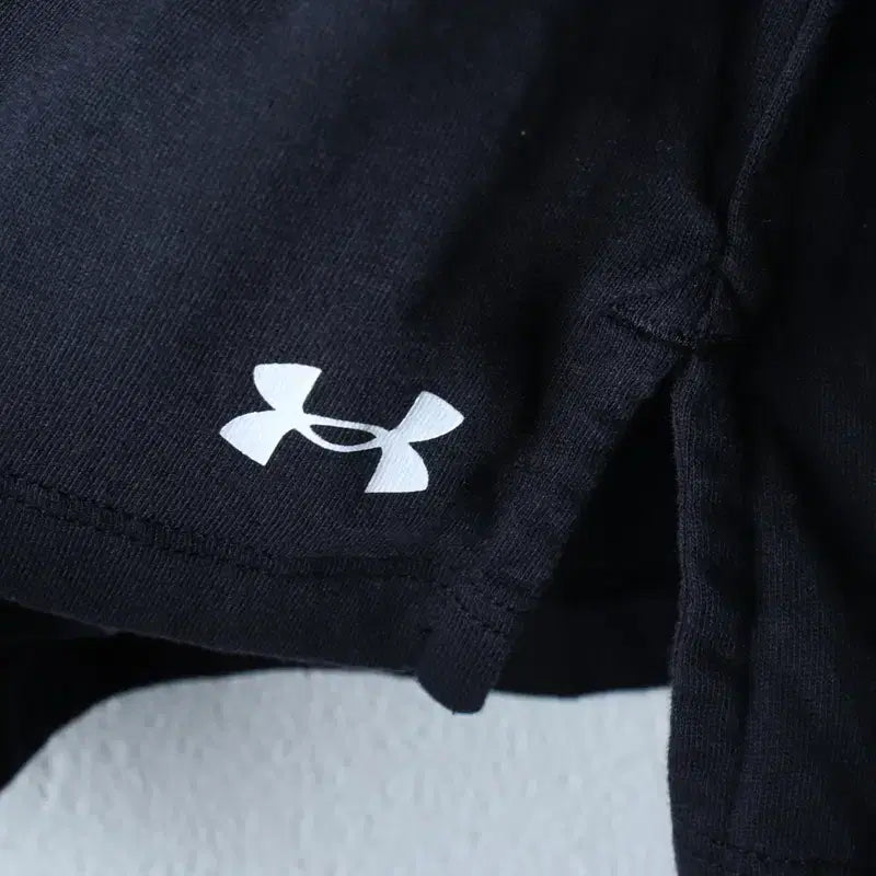 [BUNJANG] Under Armour Semi-Crop Lettering T-Shirt / W(M-L) 언더아머 반팔 티셔츠 세미크롭 레터링 블랙-184F7
