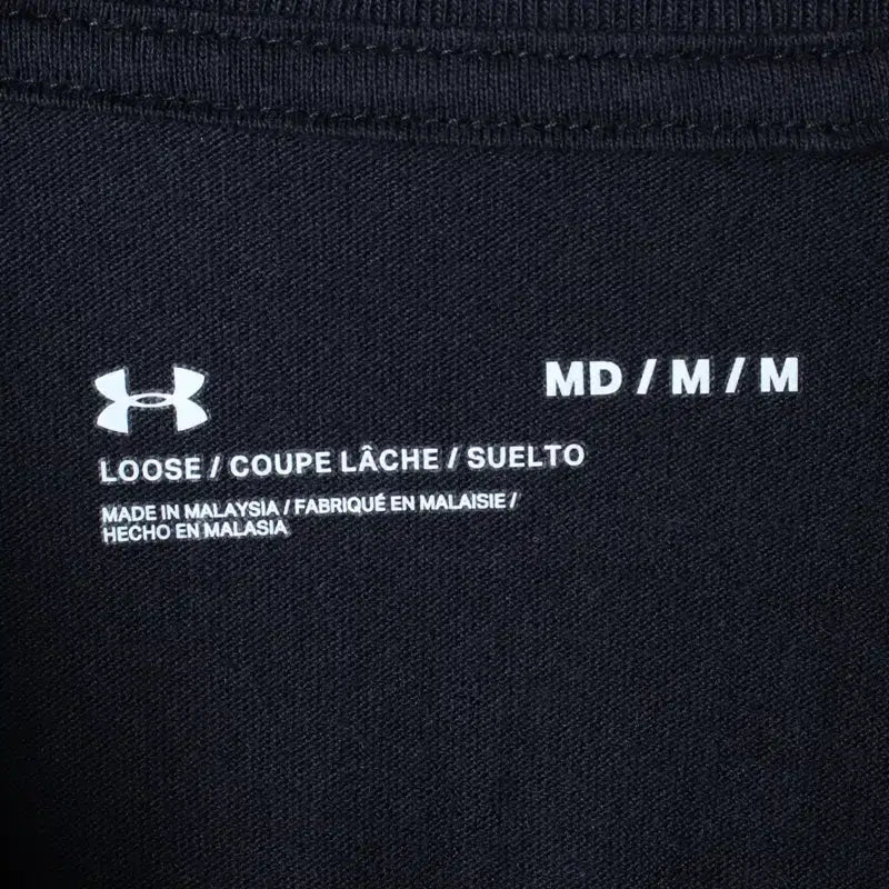 [BUNJANG] Under Armour Semi-Crop Lettering T-Shirt / W(M-L) 언더아머 반팔 티셔츠 세미크롭 레터링 블랙-184F7
