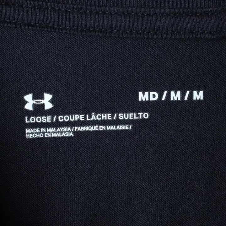 [BUNJANG] Under Armour Semi-Crop Lettering T-Shirt / W(M-L) 언더아머 반팔 티셔츠 세미크롭 레터링 블랙-184F7