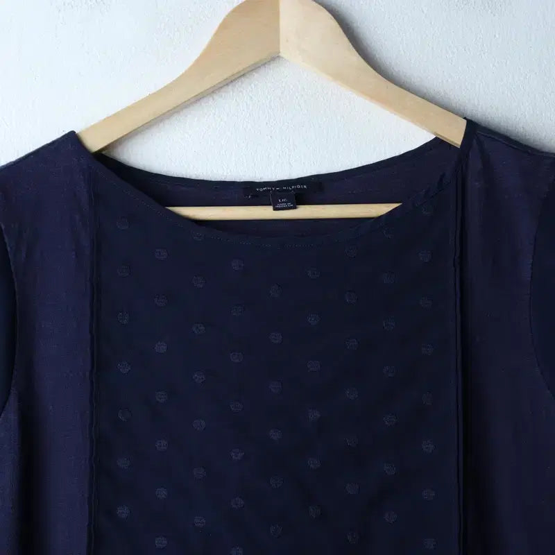 [BUNJANG] Tommy Hilfiger Navy Short Sleeve T-Shirt / W(L-XL) 타미힐피거 반팔 티셔츠 반소매 네이비 폴리 키치-184F8