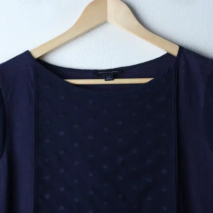 [BUNJANG] Tommy Hilfiger Navy Short Sleeve T-Shirt / W(L-XL) 타미힐피거 반팔 티셔츠 반소매 네이비 폴리 키치-184F8