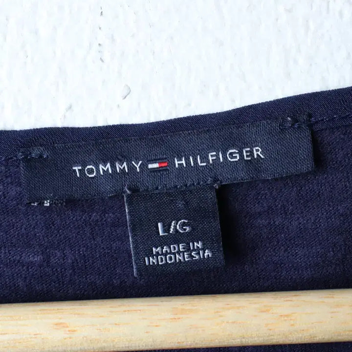 [BUNJANG] Tommy Hilfiger Navy Short Sleeve T-Shirt / W(L-XL) 타미힐피거 반팔 티셔츠 반소매 네이비 폴리 키치-184F8