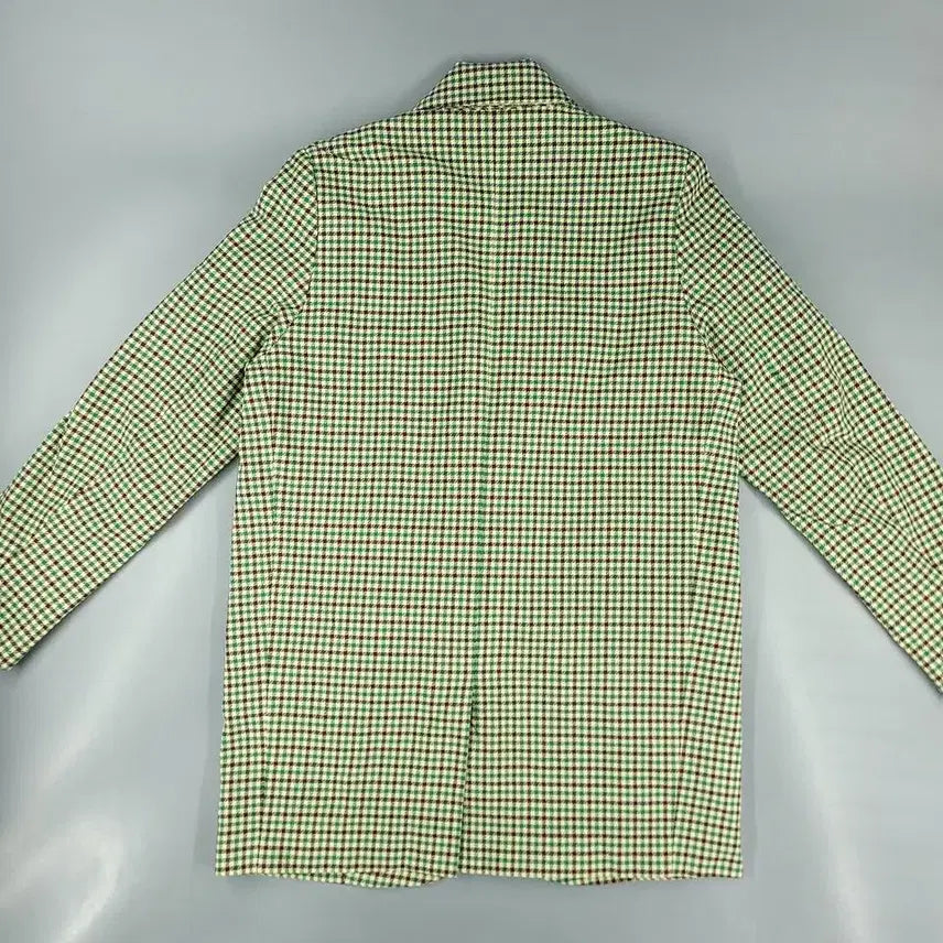[SOLD OUT] TIME 타임 한섬 그린 베이지 브라운 배색 건클럽 체크패턴 체스트포켓
