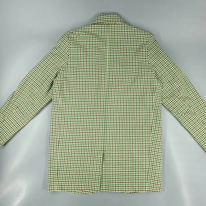 [SOLD OUT] TIME 타임 한섬 그린 베이지 브라운 배색 건클럽 체크패턴 체스트포켓
