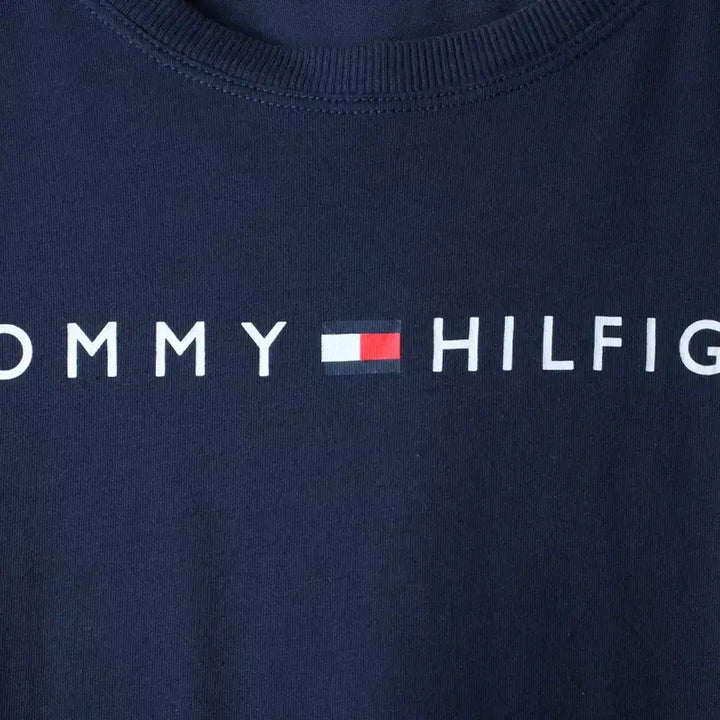 [BUNJANG] Tommy Hilfiger Lettering Navy T-Shirt / W(XL-2XL) 타미힐피거 반팔 티셔츠 레터링 네이비-184FA
