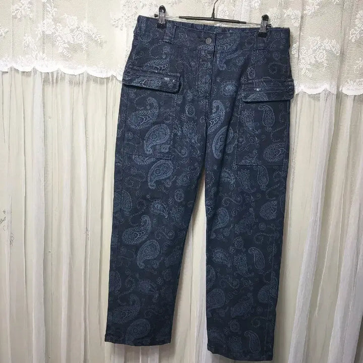 [BUNJANG] LIE SANGBONG Paisley Pattern Cargo Pants / 이상봉 LIE SANGBONG 페이즐리 패턴 카고 바지