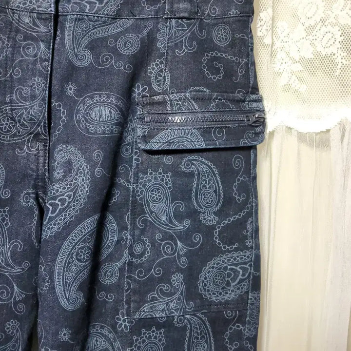 [BUNJANG] LIE SANGBONG Paisley Pattern Cargo Pants / 이상봉 LIE SANGBONG 페이즐리 패턴 카고 바지