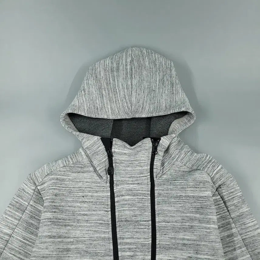 [BUNJANG] The North Face White Label Melange Gray Asymmetrical Zip Tobin Hoodie / 노스페이스 화이트라벨 멜란지그레이 언발란스 지퍼 토빈 후드집업 M