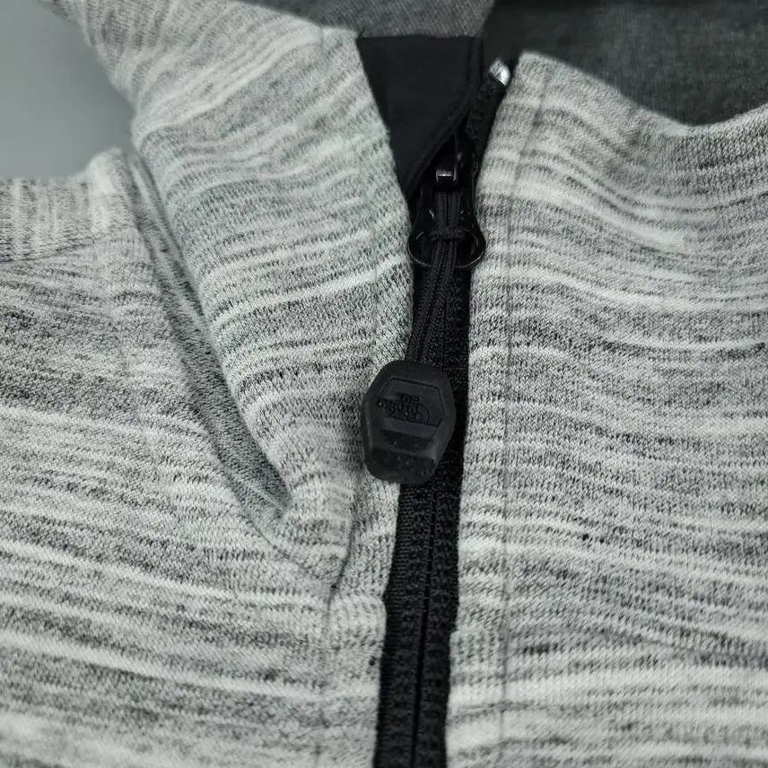 [BUNJANG] The North Face White Label Melange Gray Asymmetrical Zip Tobin Hoodie / 노스페이스 화이트라벨 멜란지그레이 언발란스 지퍼 토빈 후드집업 M