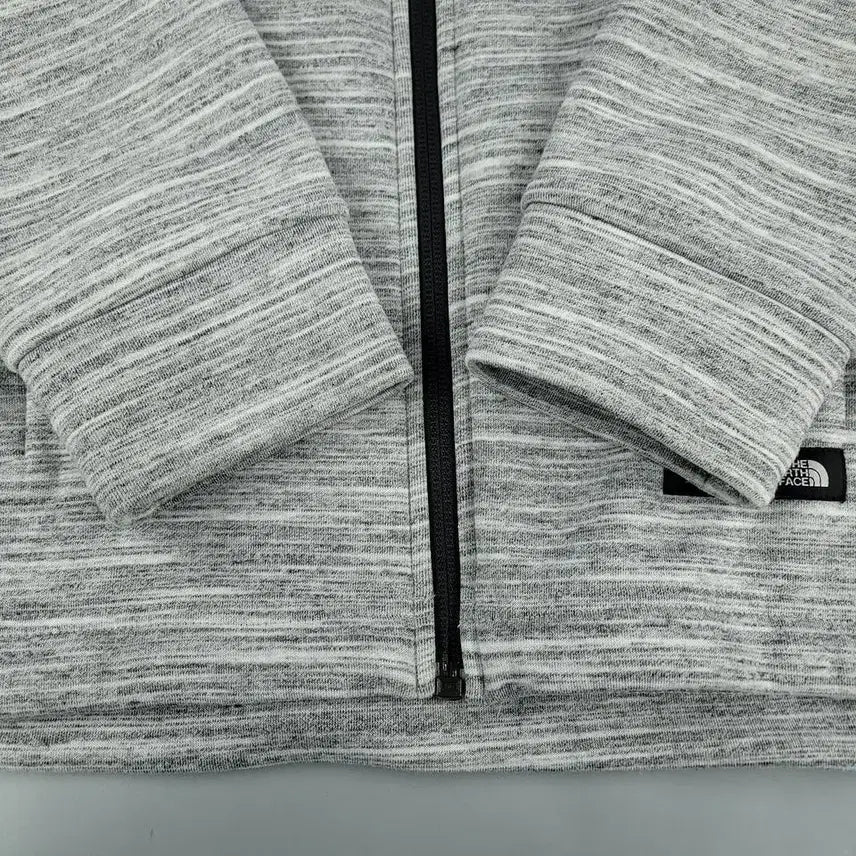 [BUNJANG] The North Face White Label Melange Gray Asymmetrical Zip Tobin Hoodie / 노스페이스 화이트라벨 멜란지그레이 언발란스 지퍼 토빈 후드집업 M