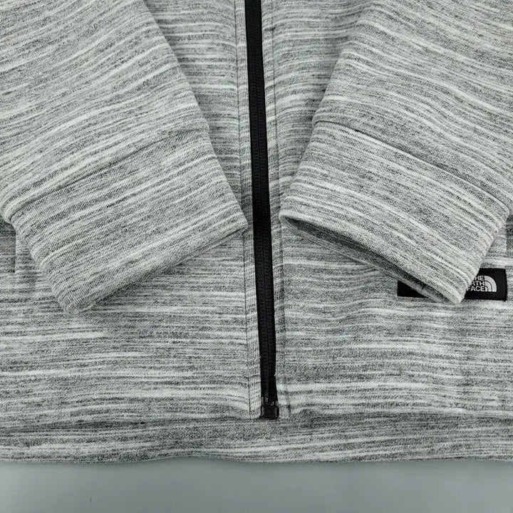 [BUNJANG] The North Face White Label Melange Gray Asymmetrical Zip Tobin Hoodie / 노스페이스 화이트라벨 멜란지그레이 언발란스 지퍼 토빈 후드집업 M