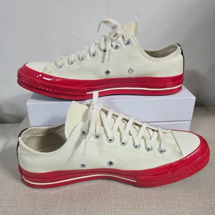 [BUNJANG] Comme des Garcons Converse Play Chuck Taylor Low Sneakers / 꼼데가르송 *컨버스 플레이 척테일러 로우 스니커즈 275
