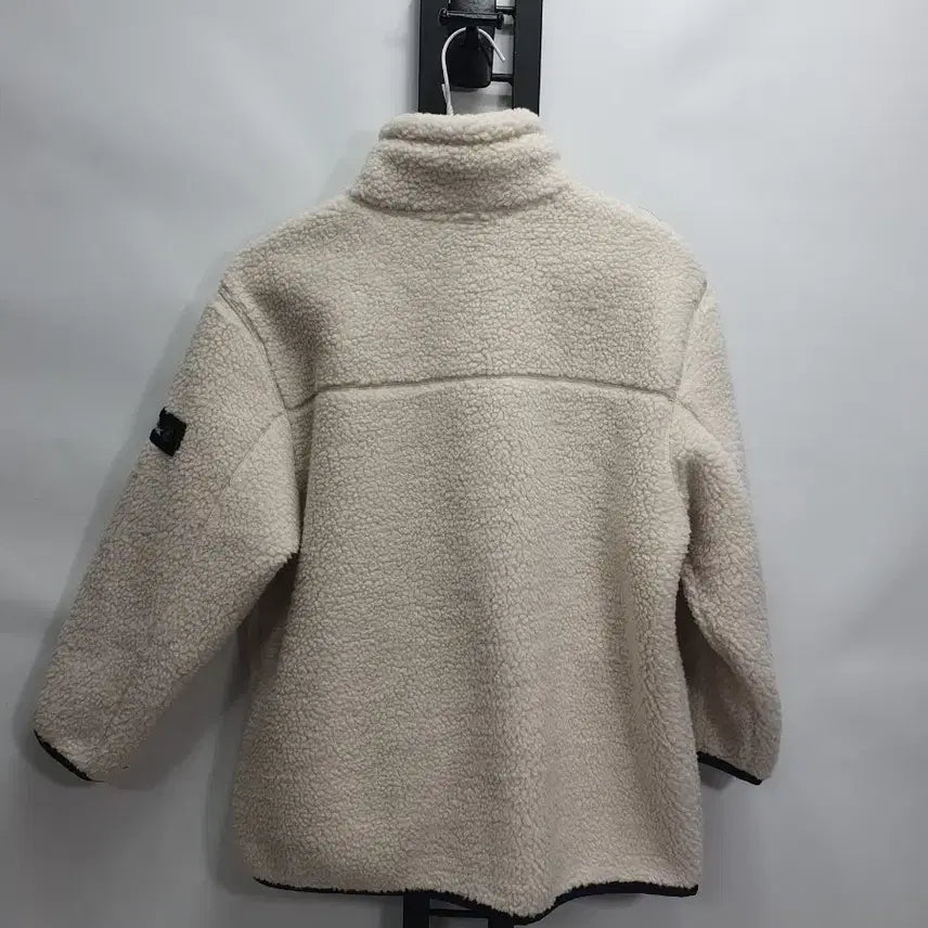 [BUNJANG] National Geographic Fleece Shearling Jacket Ivory (S) / 내셔널지오그래픽 후리스 뽀글이 양털 자켓 아이보리 s
