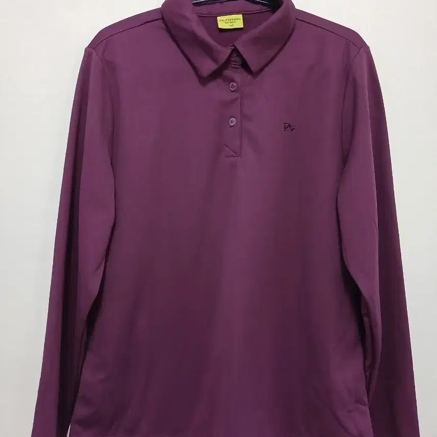 [BUNJANG] Palm Springs Long Sleeve Polo Shirt - Purple / 팜스프링스 긴팔 카라티셔츠 퍼플