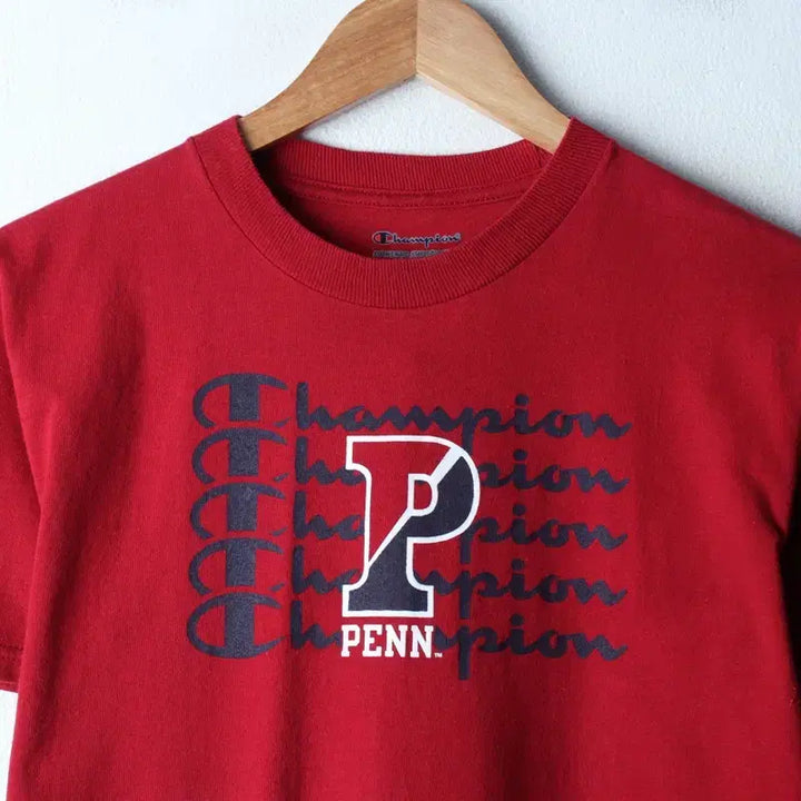 [BUNJANG] Champion Big Logo Burgundy T-shirt / W(S) 챔피온 반팔 티셔츠 빅로고 버건디 올드스쿨-184FF