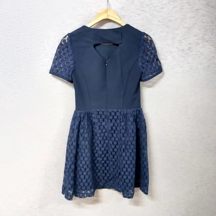 [BUNJANG] Jill Stuart Navy Lace Ribbon Dress / B4-24/질바이질스튜어트 리본장식 네이비 레이스 원피스 여성