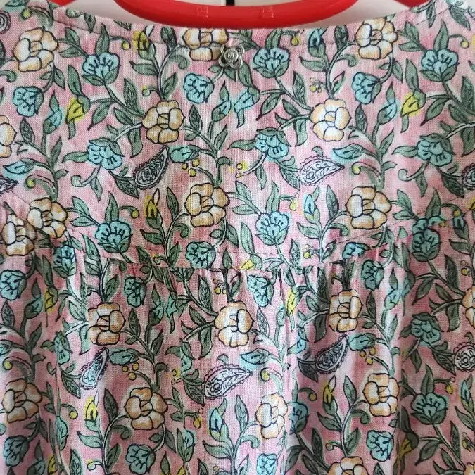 [SOLD OUT] 2026써스데이아일랜드 핀턱 플라워 롱 원피스 S
