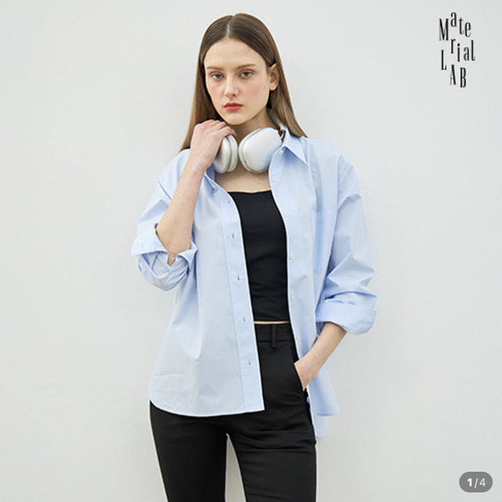 [BUNJANG] Material Lab Cotton Shirt / 머티리얼 랩 코튼 셔츠