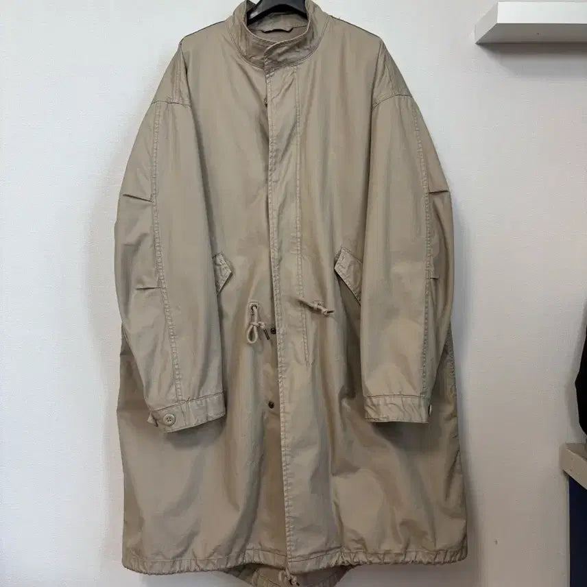 [BUNJANG] Musinsa Standard Fishtail Parka Beige Jacket / 무신사 스탠다드 야상 피쉬테일 잠바 L 베이지