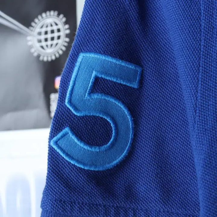 [BUNJANG] Tommy Hilfiger Rugby Blue Polo Shirt / (S-M) 타미힐피거 반팔 카라 티셔츠 작은얼룩 럭비 블루-184D7