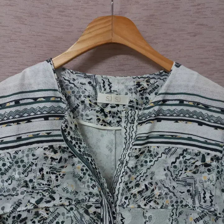 [BUNJANG] B4-24 SJ Pattern Dress / B4-24/시스템진SJ 허리끈조절 패턴 원피스 여성