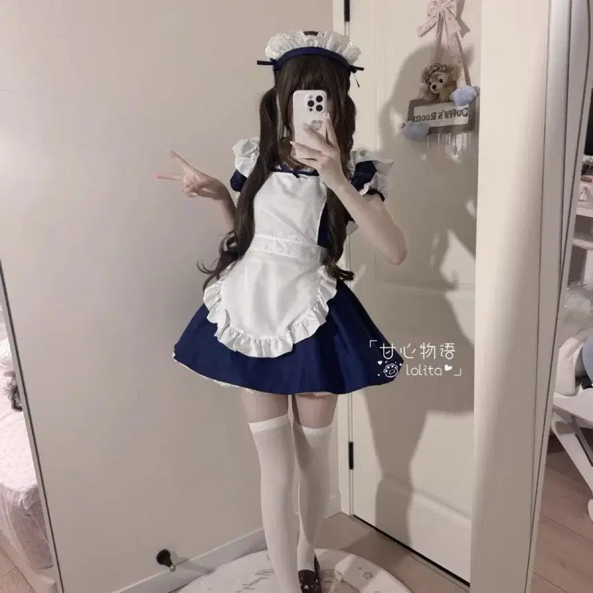 [BUNJANG] Subculture Maid Dress Cosplay Set / 서브컬처 메이드복 원피스 코스프레 세트