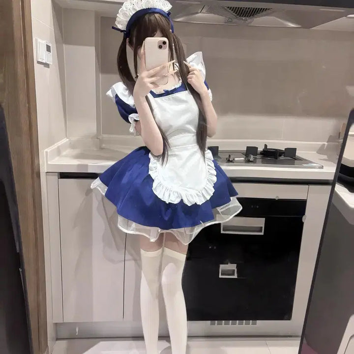 [BUNJANG] Subculture Maid Dress Cosplay Set / 서브컬처 메이드복 원피스 코스프레 세트