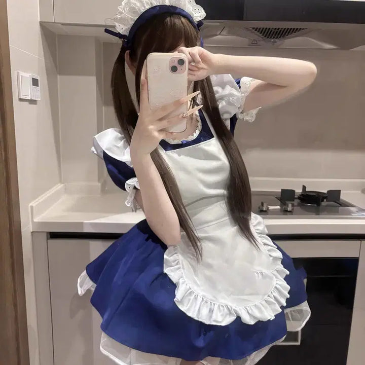 [BUNJANG] Subculture Maid Dress Cosplay Set / 서브컬처 메이드복 원피스 코스프레 세트