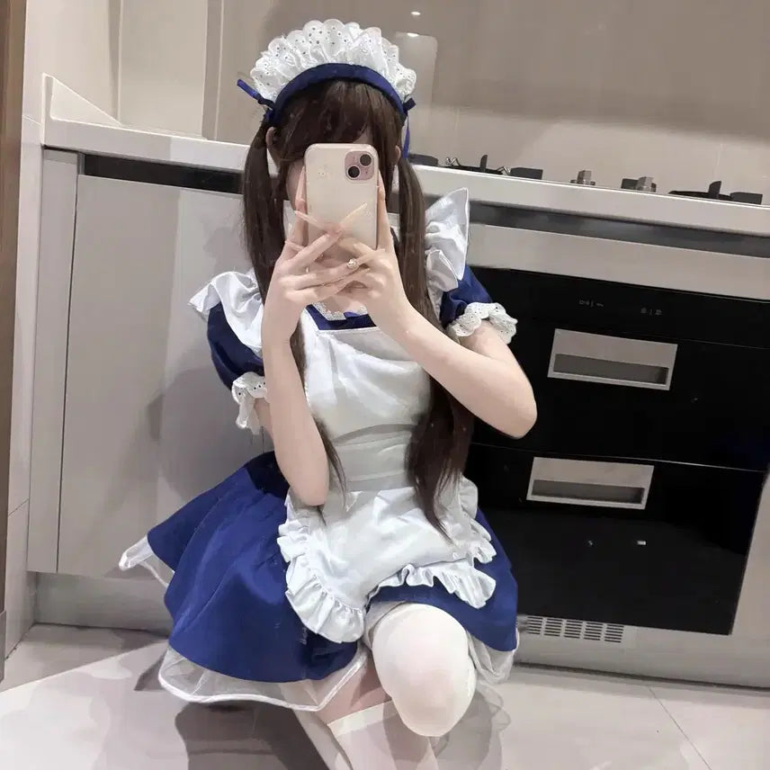 [BUNJANG] Subculture Maid Dress Cosplay Set / 서브컬처 메이드복 원피스 코스프레 세트