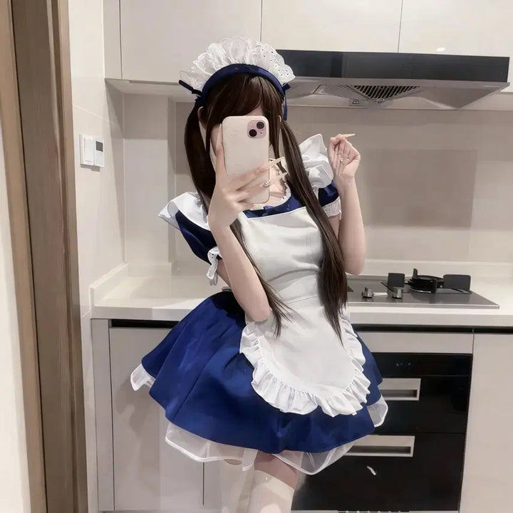 [BUNJANG] Subculture Maid Dress Cosplay Set / 서브컬처 메이드복 원피스 코스프레 세트