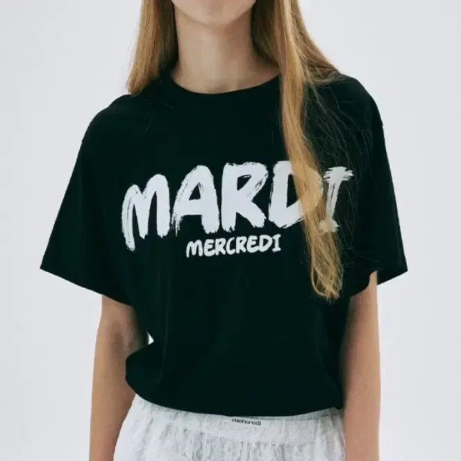 [BUNJANG] Mardi Mercredi Brush Logo T-Shirt / 마르디메크르디 브러쉬로고 티셔츠