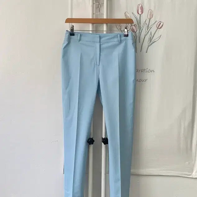 [SOLD OUT] 1회착용-미샤 스카이 블루 고급 슬랙스 바지 150