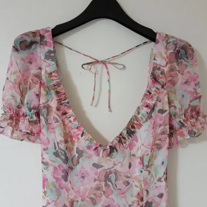[BUNJANG] Chiffon Frill Dress / 쉬폰 프릴 원피스 44반~55