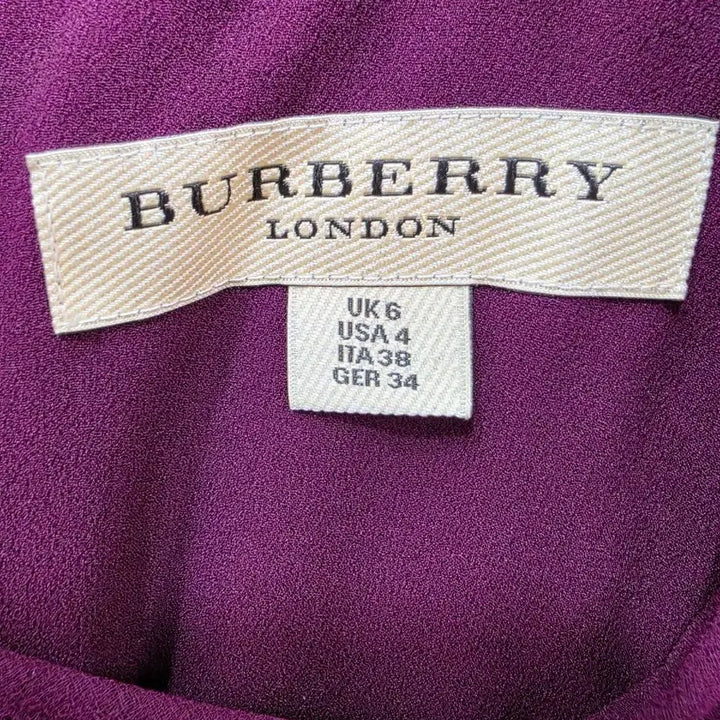 [BUNJANG] Burberry Pleated Cocktail Dress / (정품)버버리 플리츠 칵테일 드레스 퍼플