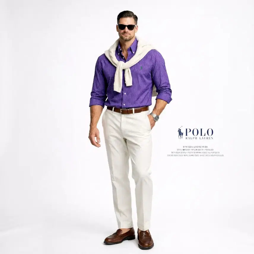 [BUNJANG] Ralph Lauren Polo Classic Striped Shirt / 랄프로렌 폴로 클래식 셔츠