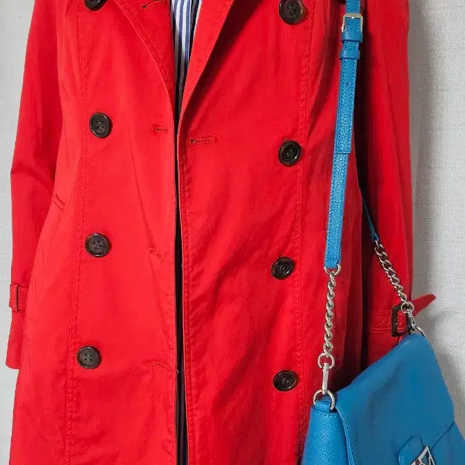 [BUNJANG] HAZZYS Red Trench Coat / HAZZYS 상태굿 빨강 트렌치