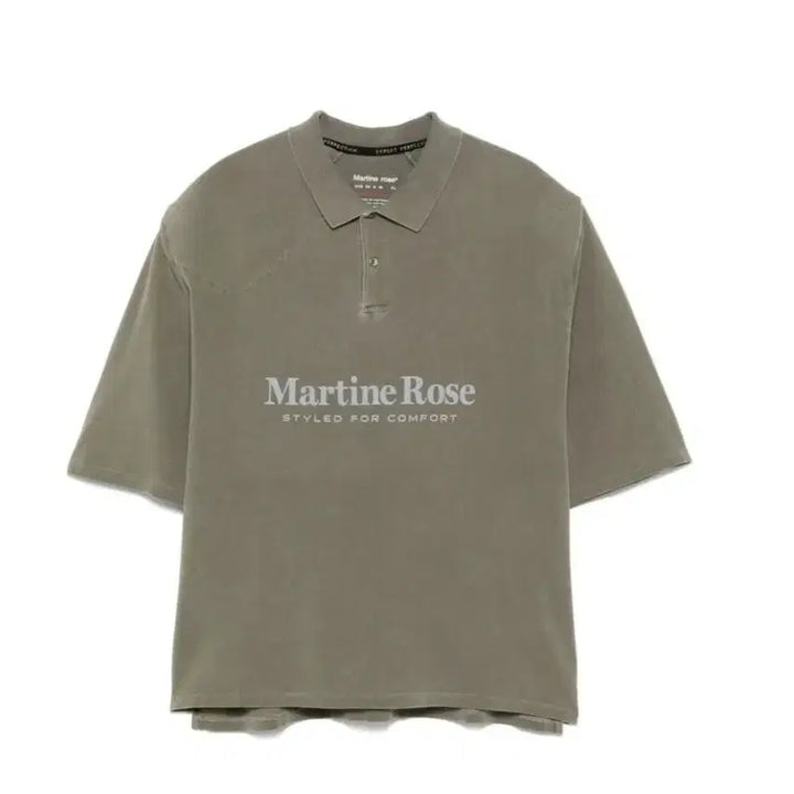 [BUNJANG] Martine Rose Shoulder Pad Polo Shirt Khaki / [L]Martine Rose 어깨패드 폴로 티셔츠 카키