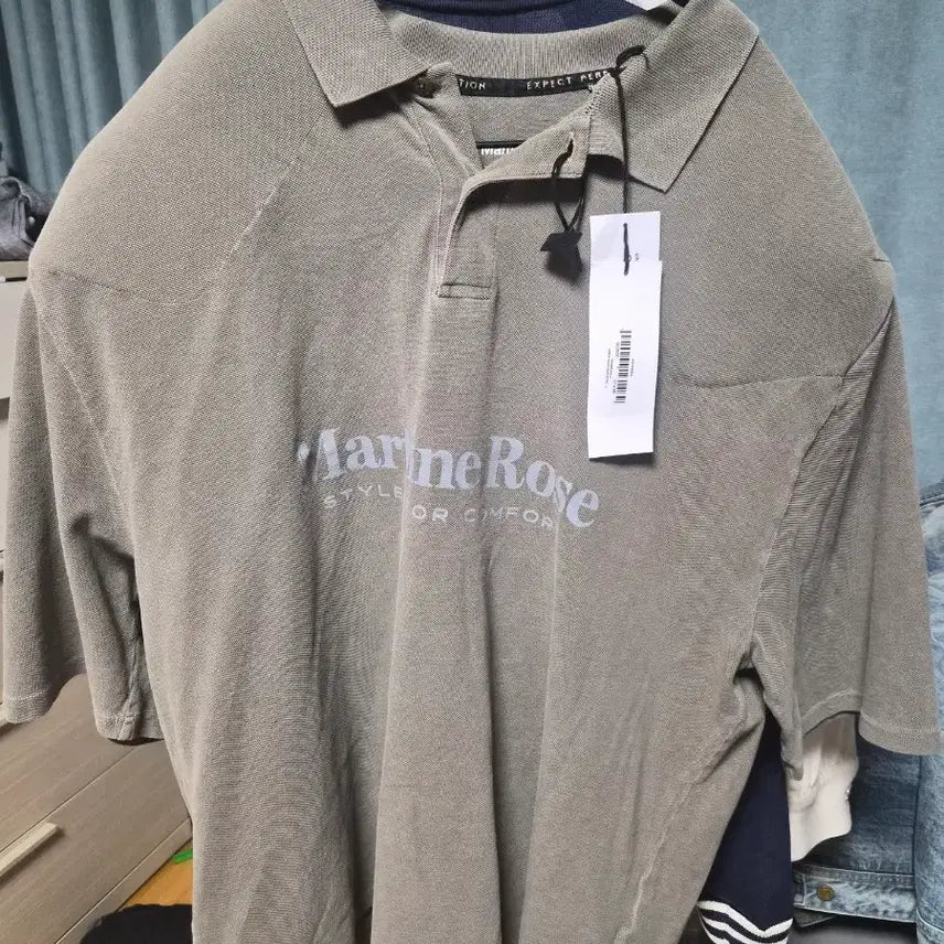 [BUNJANG] Martine Rose Shoulder Pad Polo Shirt Khaki / [L]Martine Rose 어깨패드 폴로 티셔츠 카키
