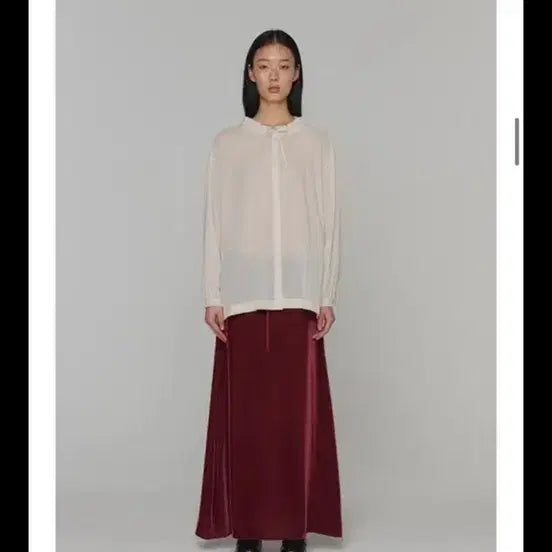 [BUNJANG] AMOMENTO Velvet Drawstring Skirt / 아모멘토 벨벳 드로스트링 스커트