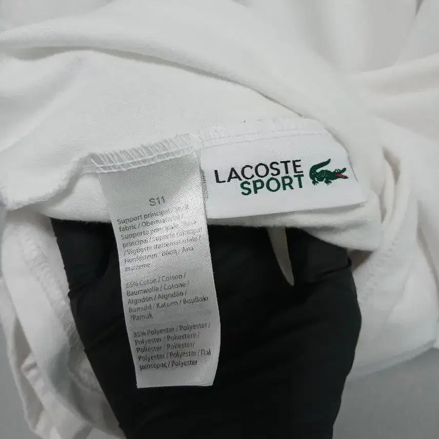 [BUNJANG] Lacoste Sport White Short Sleeve T-shirt / 라코스테 스포츠 흰색 반팔 티셔츠