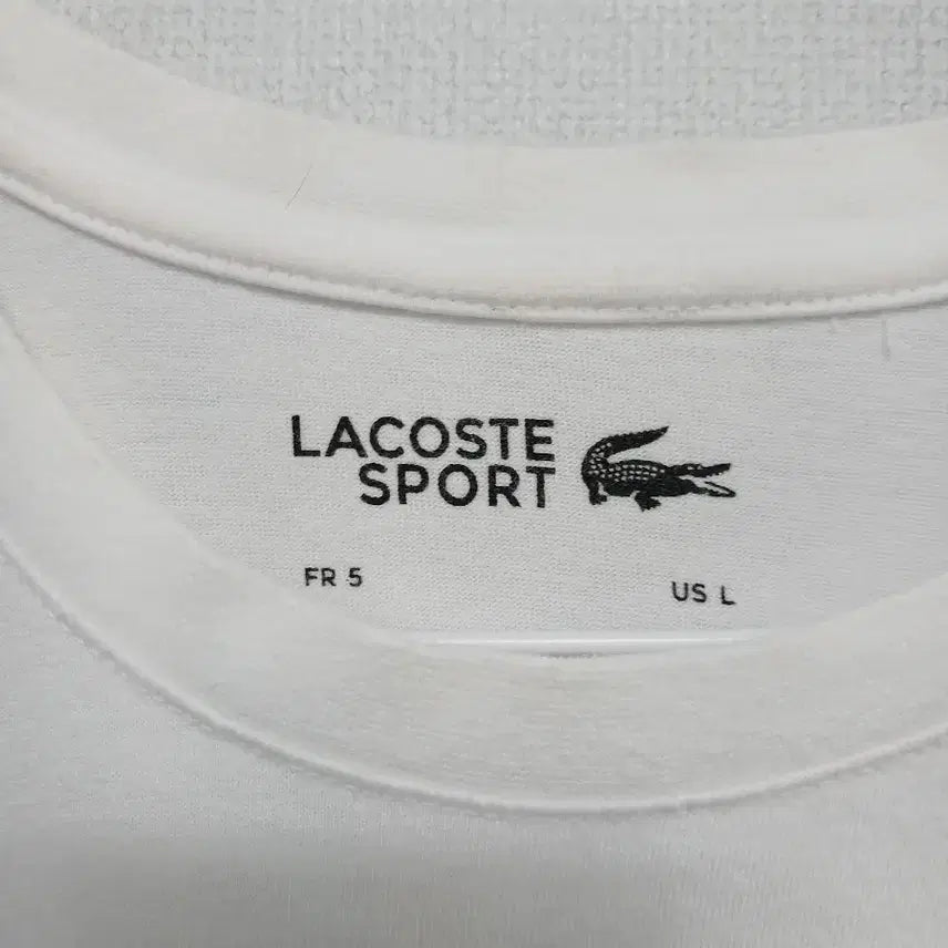 [BUNJANG] Lacoste Sport White Short Sleeve T-shirt / 라코스테 스포츠 흰색 반팔 티셔츠