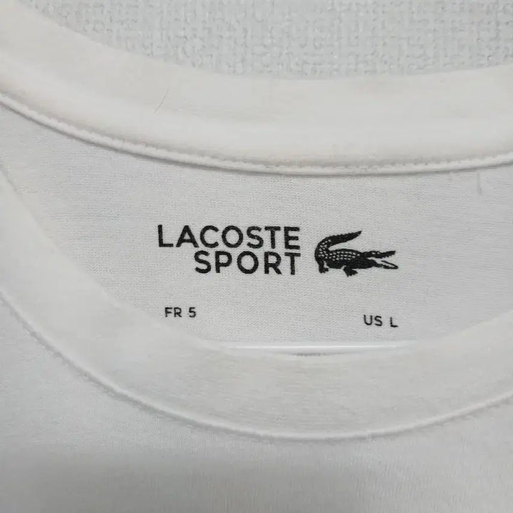 [BUNJANG] Lacoste Sport White Short Sleeve T-shirt / 라코스테 스포츠 흰색 반팔 티셔츠