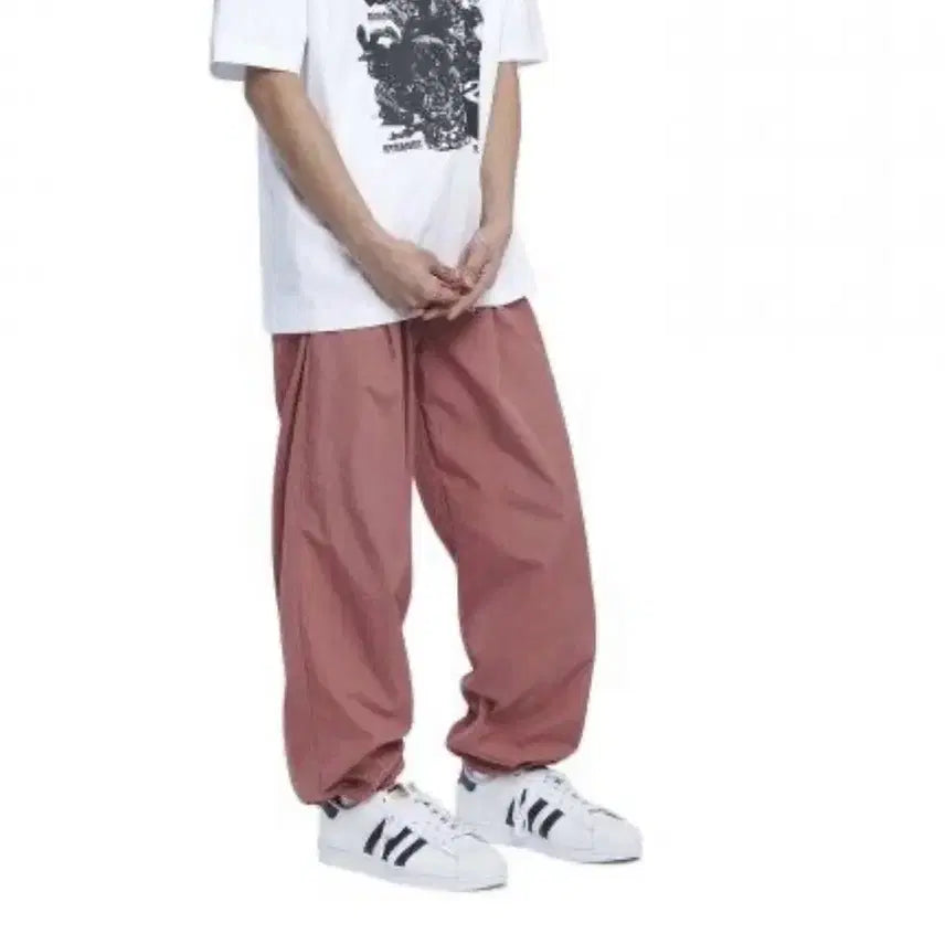 [BUNJANG] No.Manual Two Tuck Nylon Pants Vintage Red L / 노매뉴얼 투 턱 나일론팬츠 빈티지 레드 L 새상품