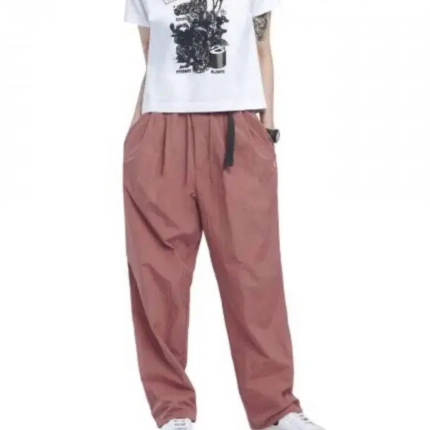 [BUNJANG] No.Manual Two Tuck Nylon Pants Vintage Red L / 노매뉴얼 투 턱 나일론팬츠 빈티지 레드 L 새상품