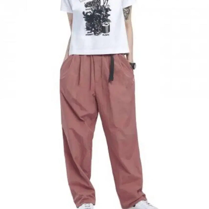 [BUNJANG] No.Manual Two Tuck Nylon Pants Vintage Red L / 노매뉴얼 투 턱 나일론팬츠 빈티지 레드 L 새상품