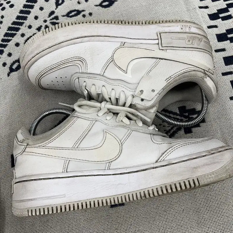 [BUNJANG] Nike Air Force 1 Shadow Triple White Sneakers 240 / 나이키 에어포스1 섀도우 트리플 화이트 스니커즈 240 X00263