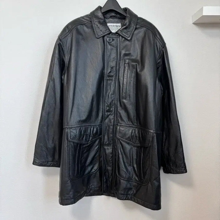 [BUNJANG] Vintage Leather Jacket / [M] 빈티지 소가죽 자켓 매트릭스 느낌
