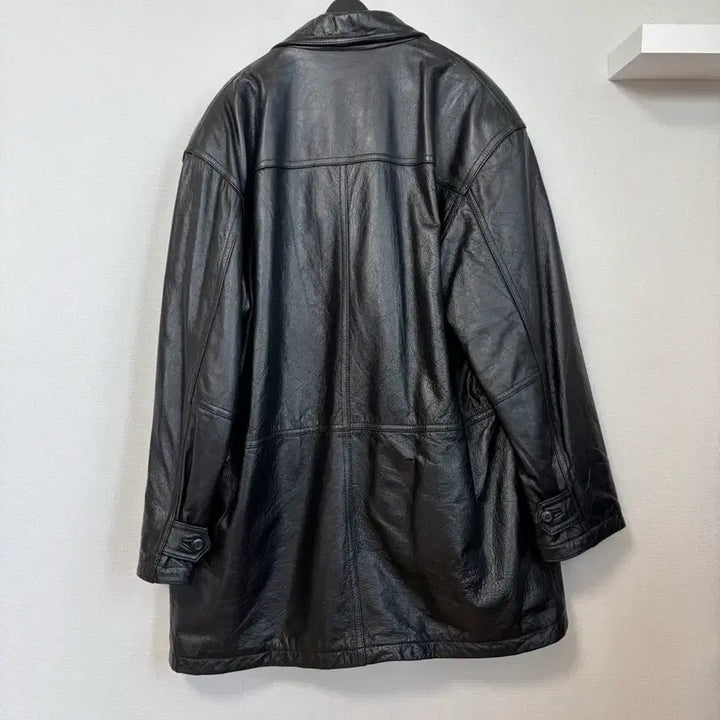 [BUNJANG] Vintage Leather Jacket / [M] 빈티지 소가죽 자켓 매트릭스 느낌