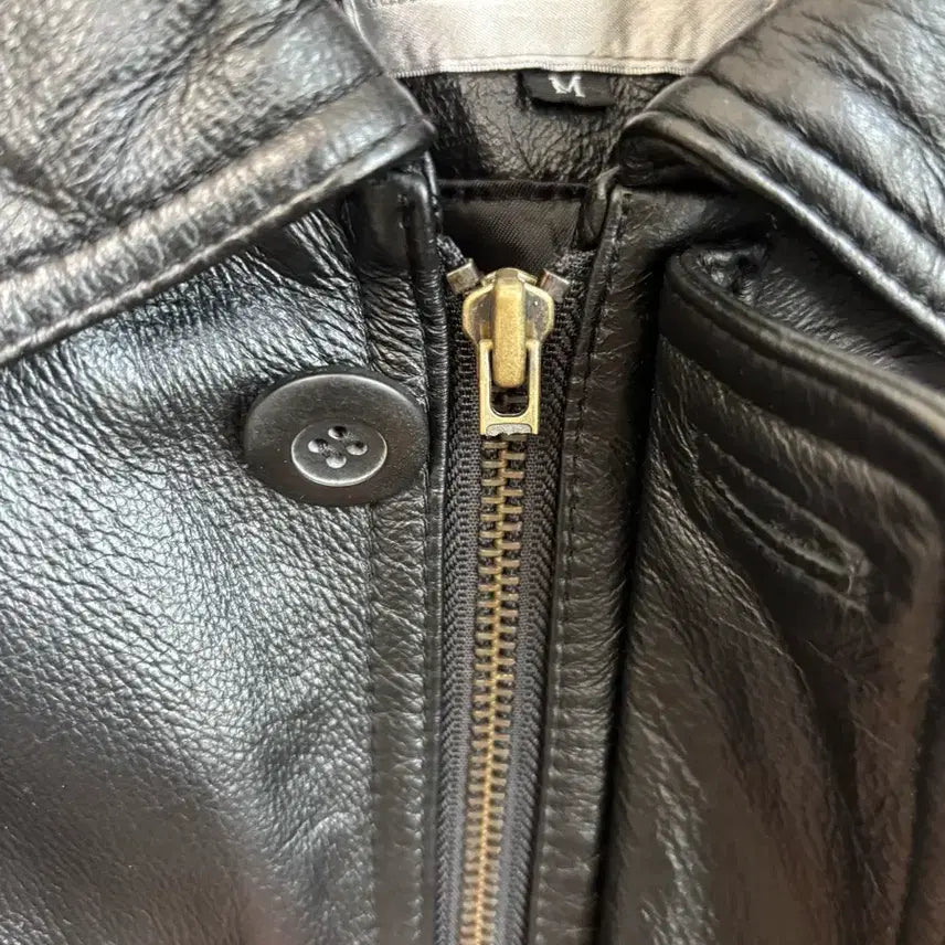 [BUNJANG] Vintage Leather Jacket / [M] 빈티지 소가죽 자켓 매트릭스 느낌